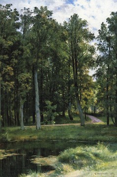 camino forestal 1897 paisaje clásico Ivan Ivanovich árboles Pinturas al óleo